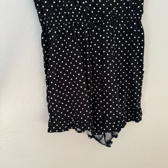 Forever 21 Women's Polka Dot Romper Tank V Neck Sleeveless Top Size Small - Picture 3 of 9